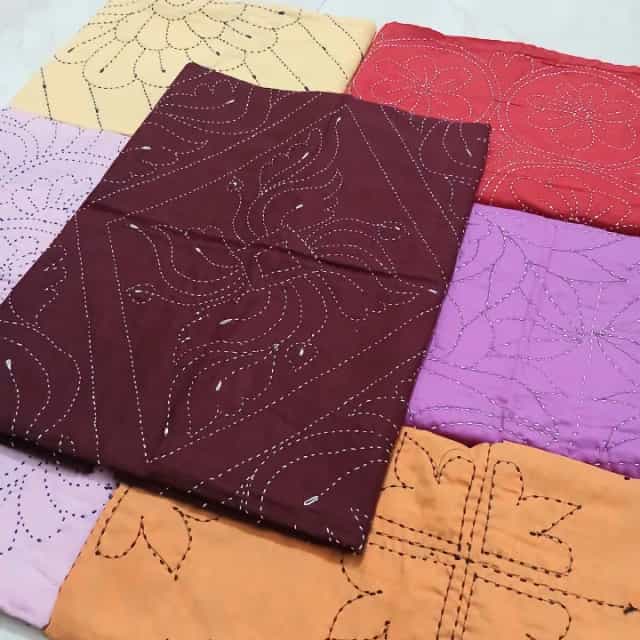Combo Pack of 6 Pieces Baby Nokshi Katha – Multicolor8 (1) Premium Baby Nakshi Katha Combo Pack (6 Pcs) | 3-Layer Handmade Cotton Bedding | Suta.bd
