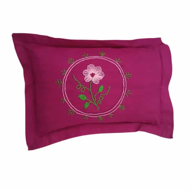 Handmade Baby Nokshi Katha Set (32×22 inch) with Pillow & 2 Bolster6 Handmade Plum Purple Nakshi Katha Set (4 Pcs) | Cotton Baby Bedding with Free Gift | Suta.bd