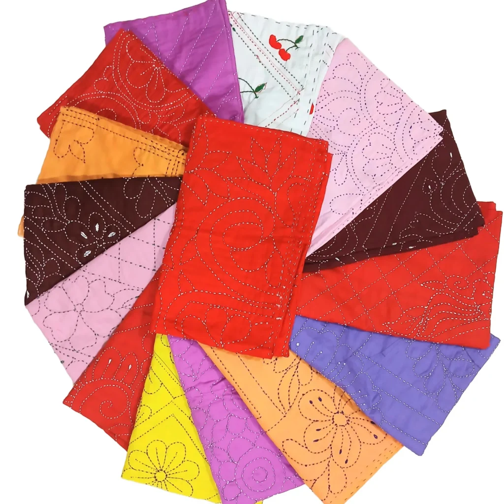 Multicolor Premium Cotton Baby Nokshi Katha Combo (6 Pcs)