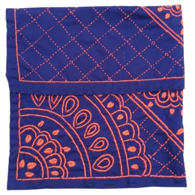 Navy Blue Baby Nakshi Katha Combo Set (4 Pcs) | Handmade Cotton Bedding | Suta.bd