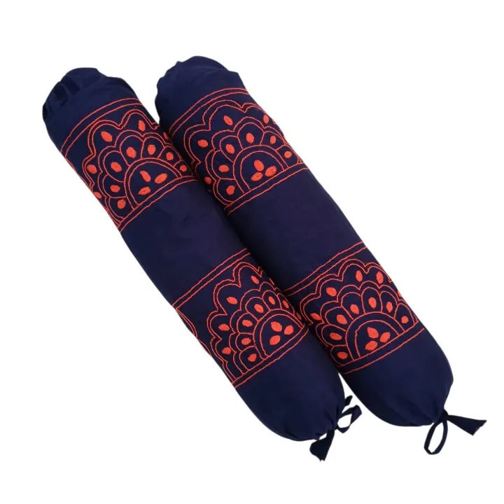 Navy Blue Baby Nakshi Katha Combo Set (4 Pcs) | Handmade Cotton Bedding | Suta.bd