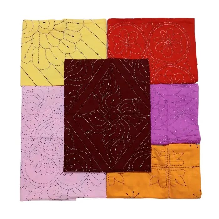 Premium Baby Nakshi Katha Combo Pack (6 Pcs) | 3-Layer Handmade Cotton Bedding