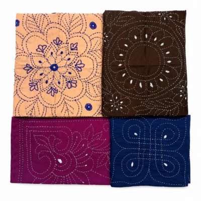 Handmade Baby Nakshi Katha Combo Pack (4 Pieces) | Multicolor Soft Cotton | Suta.bd
