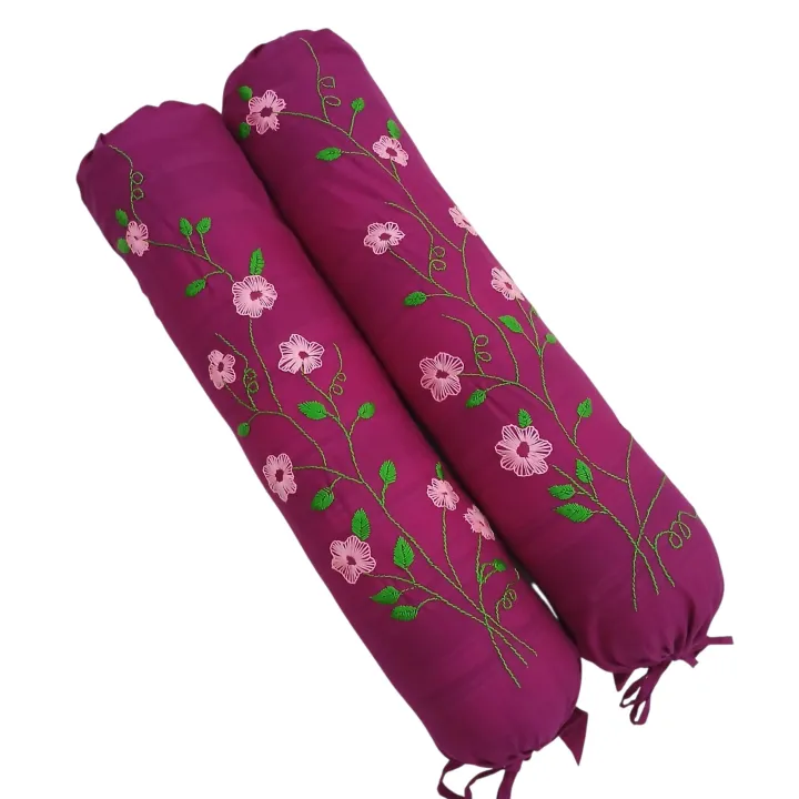Handmade Plum Purple Nakshi Katha Set (4 Pcs) | Cotton Baby Bedding with Free Gift | Suta.bd